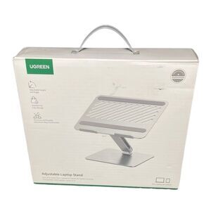 UGREEN 17" Laptop Stand Adjustable Aluminum Foldable Riser Gray Silver NEW